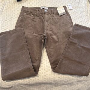 Gap High Rise Straight Leg Corduroy Pants
